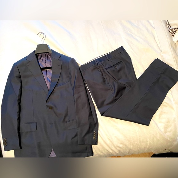 Mens Navy Lazio suit - Picture 5 of 8